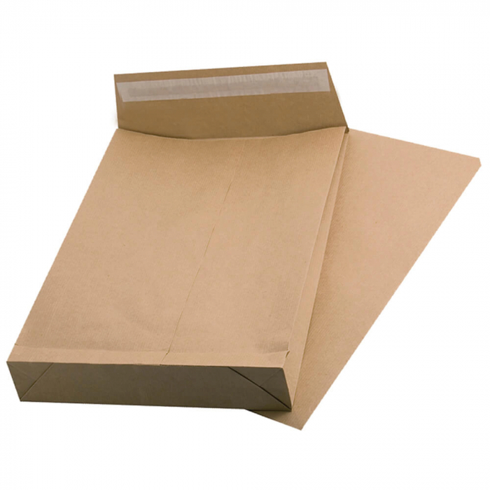 Plic C4 Kraft Siliconic, cu Burduf, 120 g,  229 x 324 mm [1]