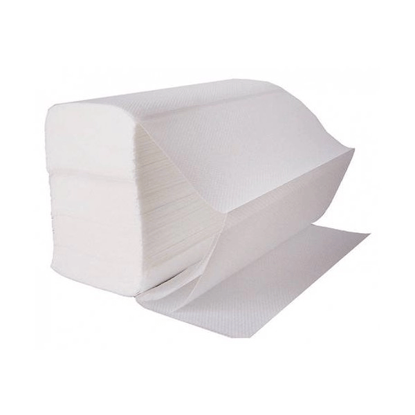 Prosoape Pliate in Z - V Fold, Pentru Dispenser, 150 foi/pachet, 2 Straturi, Albe, 100% Celuloza, 23 x 25 cm [1]