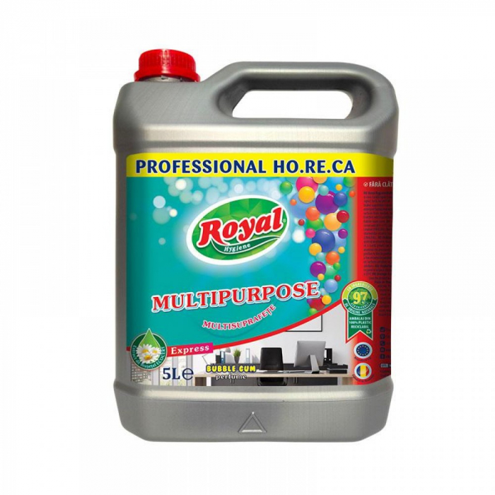 Royal Hygiene Solutie curatat Multisuprafete parfum de Bubble Gum 5 L [1]