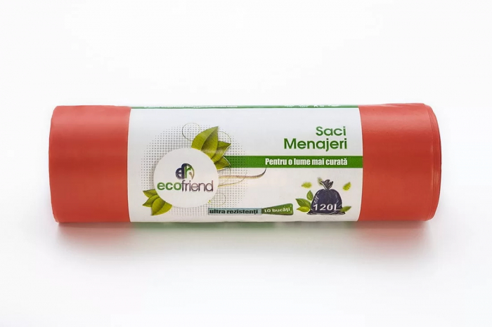 Saci menajeri ultrarezistenti 120 litri 10 buc/rola, diferite culori HDPE [5]