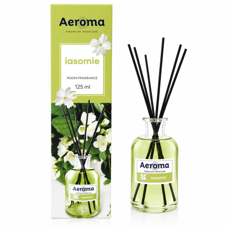 Aeroma Odorizant de Camera cu Betisoare Parfumate, Iasomie, 125 ml