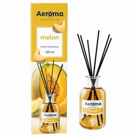 Aeroma Odorizant de Camera cu Betisoare Parfumate, Melon (Pepene Galben), 125 ml