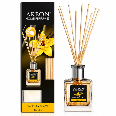 Odorizante camera - Areon Home Odorizant de Camera cu Betisoare Parfumate Vanilla Black 150 ml