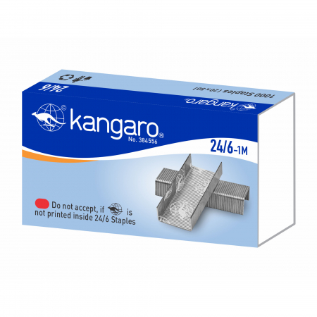 Birotica si papetarie - Capse nr 24/6 1M 1000/set Kangaro