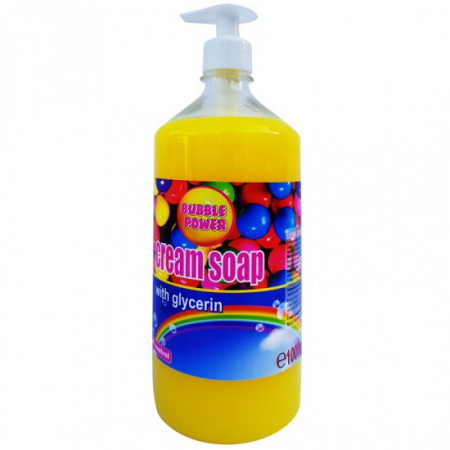 Sapun - Cloret Sapun lichid cu extra glicerina, Bubble Gum, 1 L cu pompita