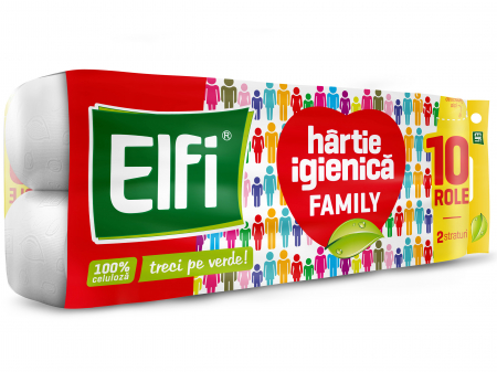 Hartie igienica - Hartie igienica Elfi, 2 straturi, 10 role/pachet, parfumata