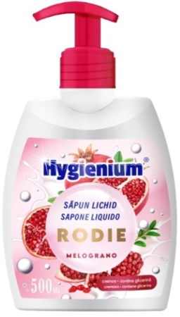 Sapun - Hygienium Sapun Lichid Hidratant pentru Maini, 500 ml - Rodie, Lapte de Migdale sau Masline & Aloe Vera