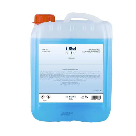 Dezinfectanti - IGEL Blue Gel dezinfectant bactericid si fungicid pentru maini, 5 L