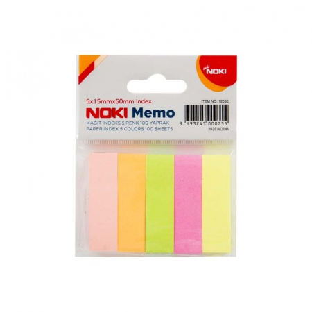 Birotica si papetarie - Notes adeziv index hartie, 5 culori x100 coli, 500 coli/set