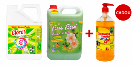 Rufe - Pachet Curatenie Cloret – Detergent 5L + Balsam 5L + CADOU Detergent Vase 1L