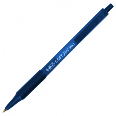 Birotica si papetarie - Pix cu bila Bic SoftClic, 1.0 mm, cu mecanism, grip cauciucat, diverse culori