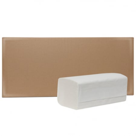 Prosoape hartie pliate - Prosoape Pliate in Z - V Fold, Pentru Dispenser, 150 foi/pachet, 20 set/bax, 2 Straturi, Albe, 100% Celuloza, 23 x 25 cm