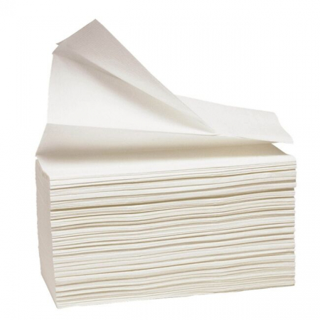 Prosoape Pliate in Z - V Fold, Pentru Dispenser, 150 foi/pachet, 2 Straturi, Albe, 100% Celuloza, 23 x 25 cm [1]