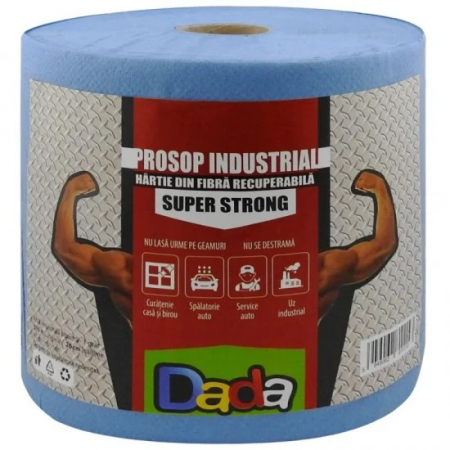 Dada Super Strong Prosop hartie industrial, 310 m, 1 straturi, albastra