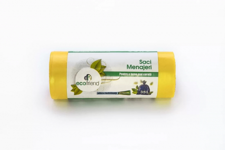 Saci menajeri ultrarezistenti 35 litri 15 buc/rola, diferite culori HDPE [3]