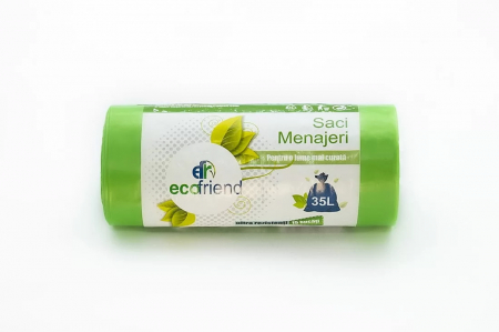 Saci menajeri ultrarezistenti 35 litri 15 buc/rola, diferite culori HDPE [1]