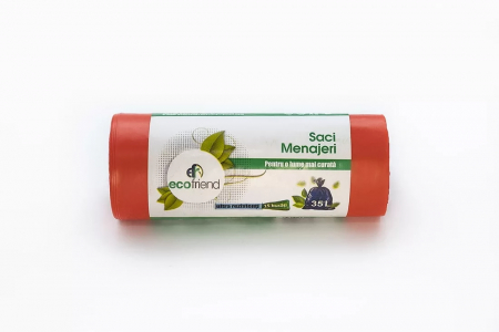 Saci menajeri ultrarezistenti 35 litri 15 buc/rola, diferite culori HDPE [4]