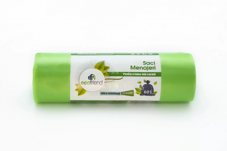 Saci menajeri ultrarezistenti 60 litri 15 buc/rola, diferite culori HDPE [2]