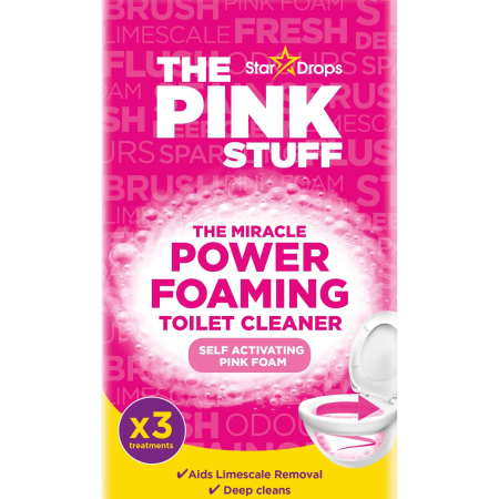 Odorizante - THE PINK STUFF Pudra Spumanta pentru Curatarea Vasului de Toaleta, 3 x 100 g