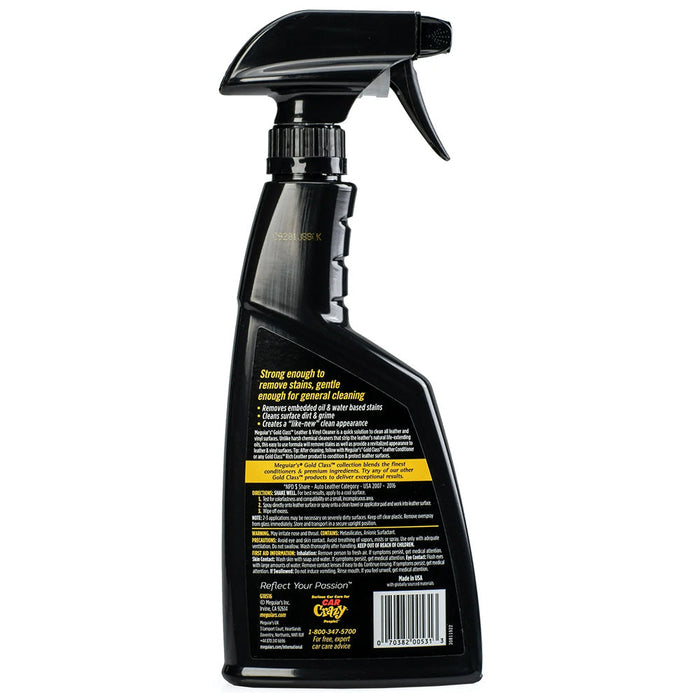 Meguiar’s Gold Class™ Leather & Vinyl Cleaner – Curățitor pentru Piele și Vinil (G18516, 473 ml / 16 oz) [2]