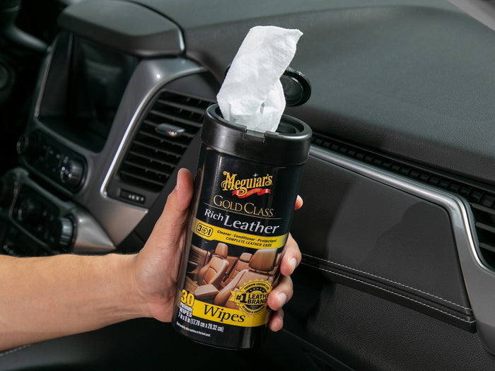 Meguiar’s Gold Class™ Rich Leather Wipes – Șervețele pentru Curățare și Îngrijire Piele (G10900, 25 buc.) [4]