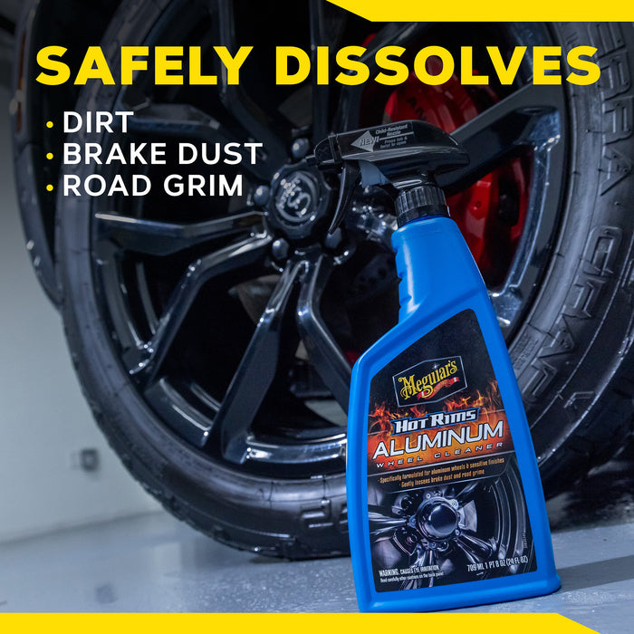 Meguiar’s Hot Rims™ Aluminum Wheel Cleaner – Curățitor pentru Jante din Aluminiu (G14324, 710 ml / 24 oz) [9]