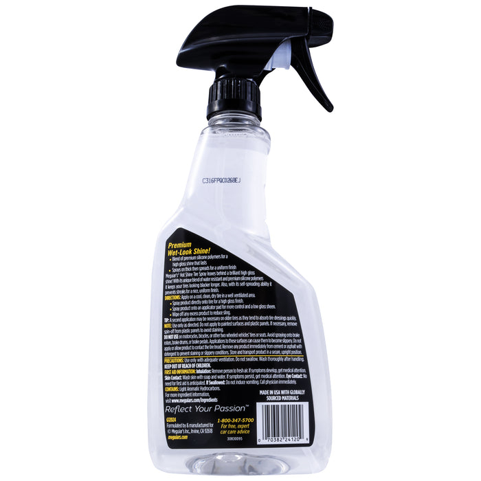 Meguiar’s Hot Shine™ Tire Spray – Dressing pentru Anvelope High Gloss (G12024, 710 ml / 24 oz) [2]