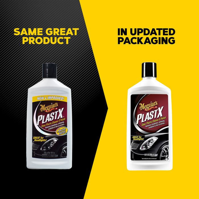 Meguiar’s PlastX™ Clear Plastic Cleaner & Polish – Curățitor și Polish pentru Plastic Transparent (G12310, 296 ml / 10 oz) [2]
