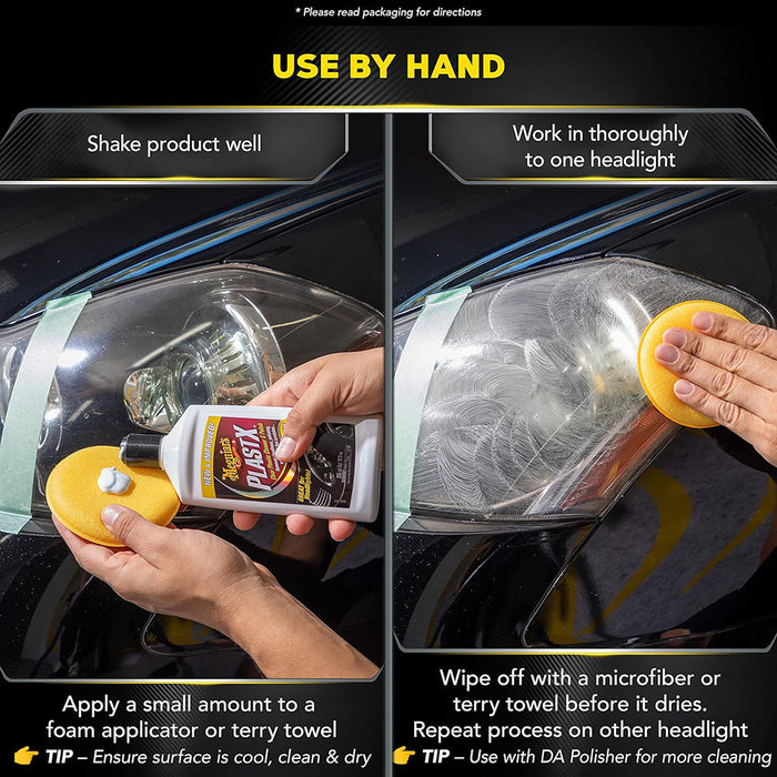 Meguiar’s PlastX™ Clear Plastic Cleaner & Polish – Curățitor și Polish pentru Plastic Transparent (G12310, 296 ml / 10 oz) [5]