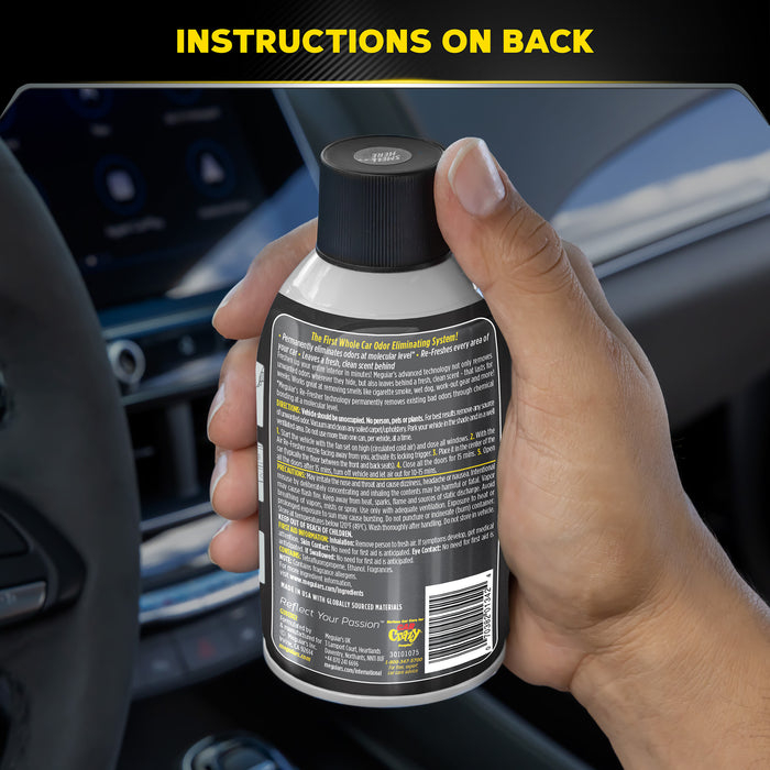 Meguiar’s Whole Car Air Re-Fresher Odor Eliminator – Black Chrome Scent (59 ml / 2 oz) [8]