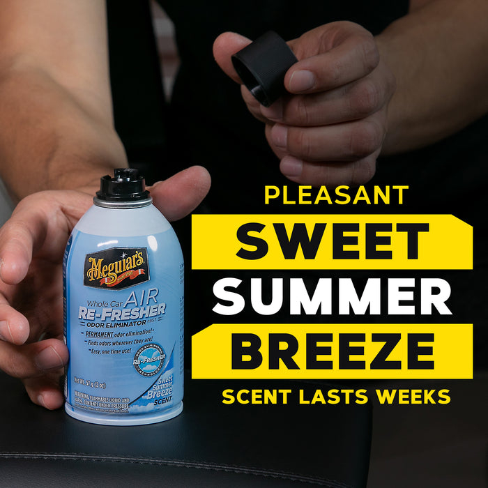 Meguiar’s Whole Car Air Re-Fresher Odor Eliminator Mist – Sweet Summer Breeze (G16602, 2 oz / 59 ml) [6]