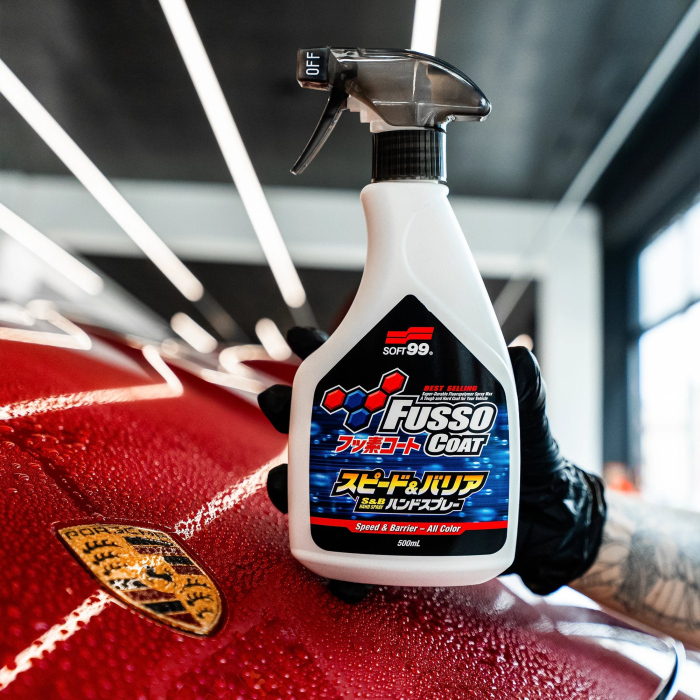 Soft99 Fusso Coat Speed & Barrier – Quick Detailer premium pentru protecție intensă și boost Fusso [2]