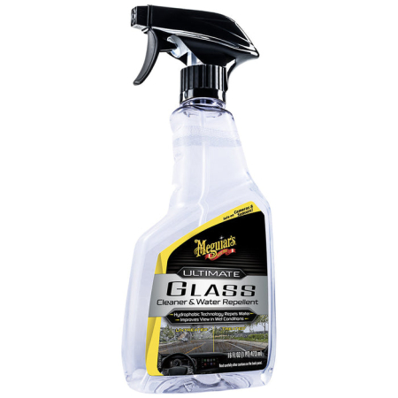 Exterior - Meguiar’s Ultimate Glass Cleaner & Water Repellent – Soluție Curățare Geamuri cu Efect Hidrofob (473 ml / 16 oz)