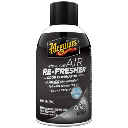Odorizante auto - Meguiar’s Whole Car Air Re-Fresher Odor Eliminator – Black Chrome Scent (59 ml / 2 oz)