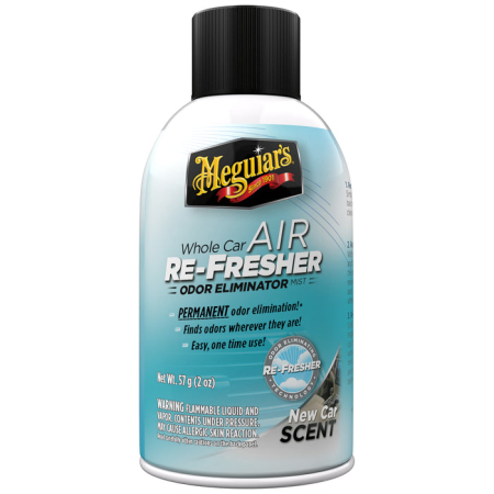 Odorizante auto - Meguiar’s Whole Car Air Re-Fresher Odor Eliminator Mist – New Car Scent (G16402, 2 oz / 59 ml)