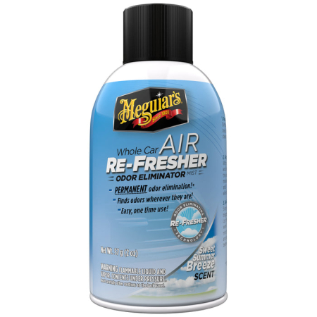 Odorizante auto - Meguiar’s Whole Car Air Re-Fresher Odor Eliminator Mist – Sweet Summer Breeze (G16602, 2 oz / 59 ml)
