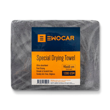 Drying Towels - Twisted Loop Dark Grey Car Drying Towel – 1200 GSM