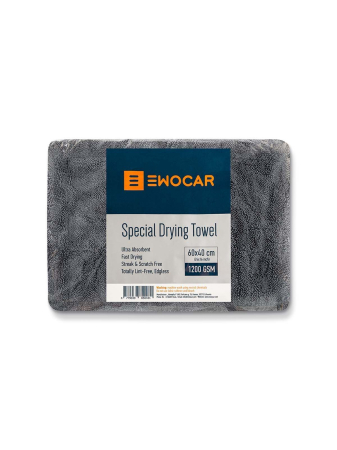Drying Towels - Twisted Loop Dark Grey Car Drying Towel – 1200 GSM