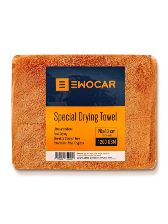 Drying Towels - Twisted Loop Orange Car Drying Towel – 1200 GSM