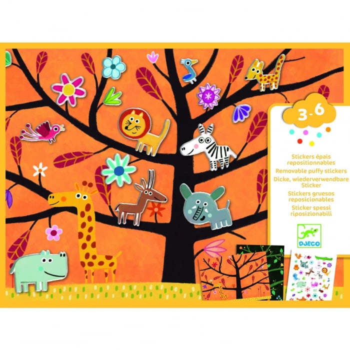 Abtibilduri repozitionabile cu animale, Djeco [5]