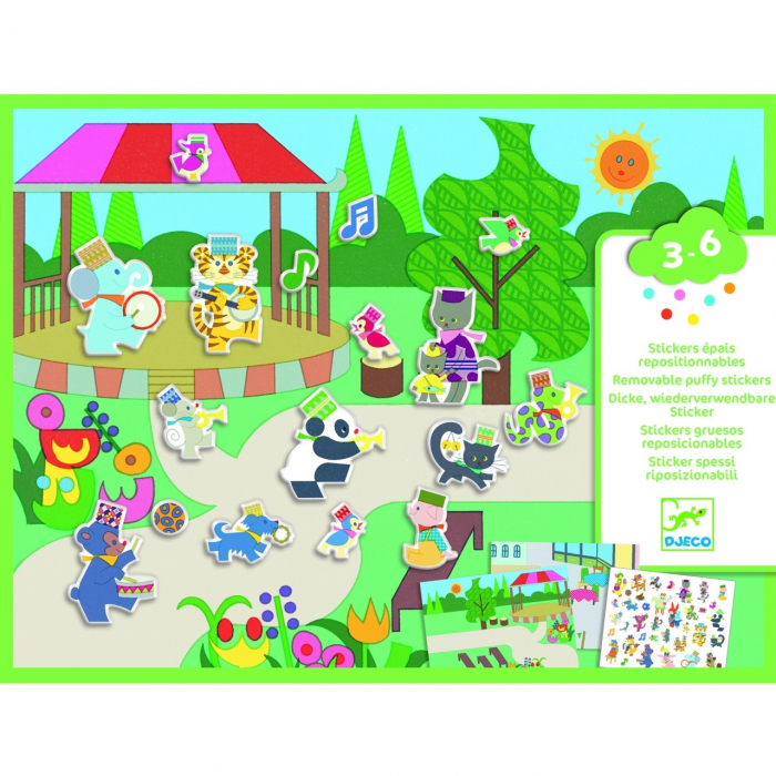 Abtibilduri repozitionabile Parada muzicala, Djeco [5]