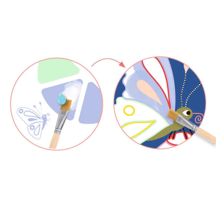 Joc creativ de pictura Fluturi si buburuze, Djeco [2]