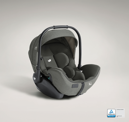 Călătorii cu AVIONUL - Joie i-Level™ Pro Signature – Scoică auto înclinabilă i-Size, 40–87 cm, certificare R129, evergreen