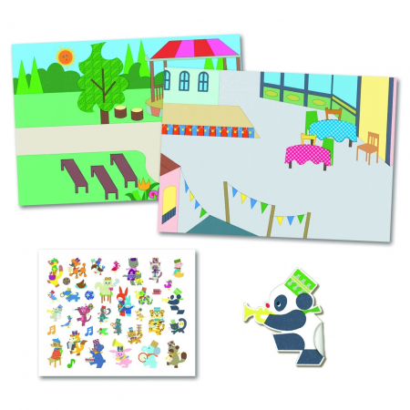 Abtibilduri repozitionabile Parada muzicala, Djeco [1]