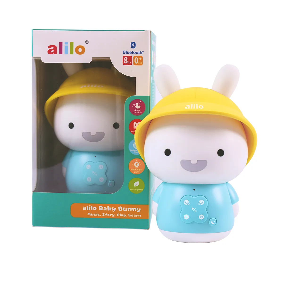 Jocuri și Jucării pentru călătorii - alilo-baby-bunny-albastru-limba-romana-engleza/