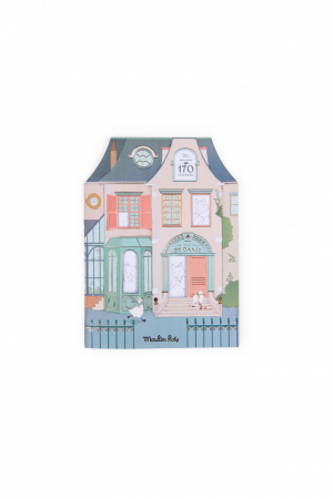 Cărți și Jurnale - Carte de colorat cu abtibilduri, Mica scoala de dans, Moulin Roty