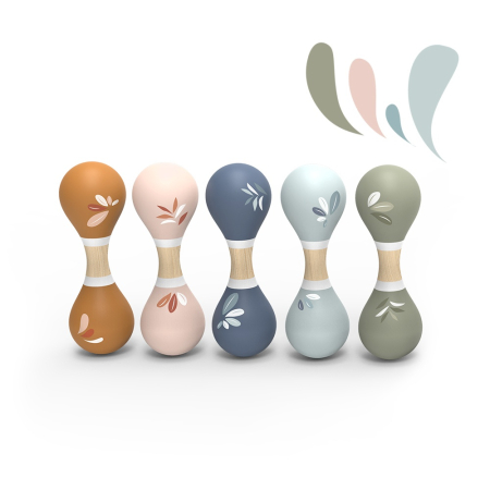 Jucarii Montessori - Instrument muzical Maracas dublu, Speedy Monkey