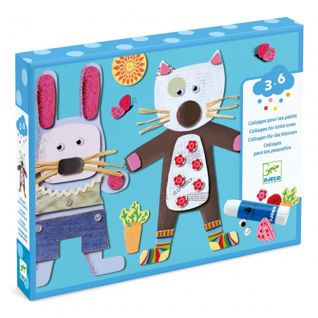 Jocuri mici și Puzzle - Joc creativ Colaje pentru cei mici, Djeco