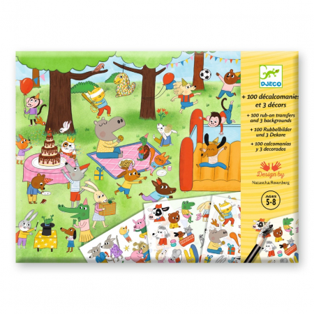 Jocuri și Jucării pentru călătorii - Joc creativ Transferuri cu tematica petreceri, Djeco