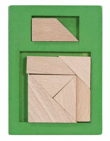 Jocuri de logică - Joc logic IQ puzzle din lemn Extra piesa-6, Fridolin
